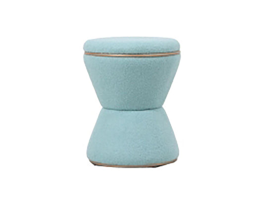 Leitmotiv Pouf Gustar teddy curl soft blue