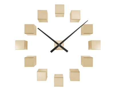 Karlsson Wall clock DIY Cubic metallic gold