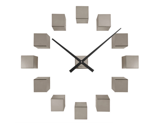 Karlsson Wall clock DIY Cubic metallic dark grey