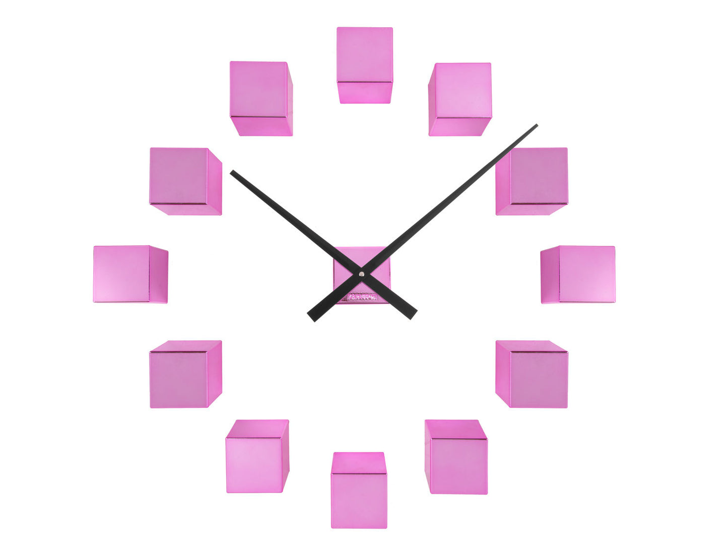 Karlsson Wall clock DIY Cubic metallic dark pink