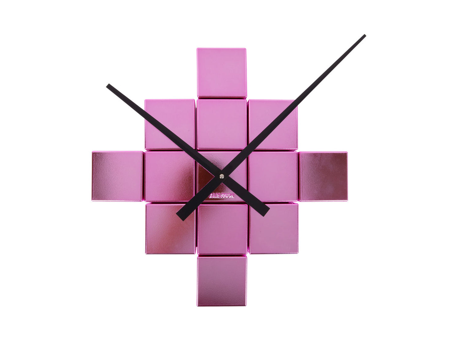 Karlsson Wall clock DIY Cubic metallic dark pink