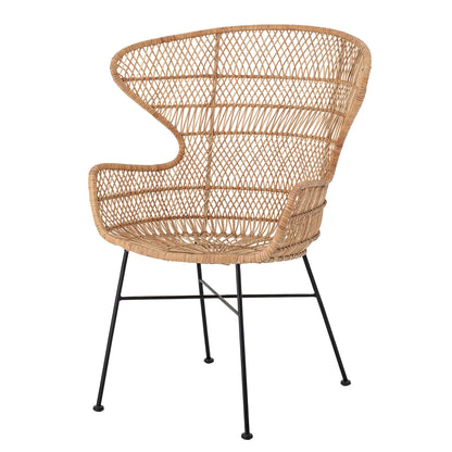 Bloomingville Oudon Loungestol, Natur, Rattan