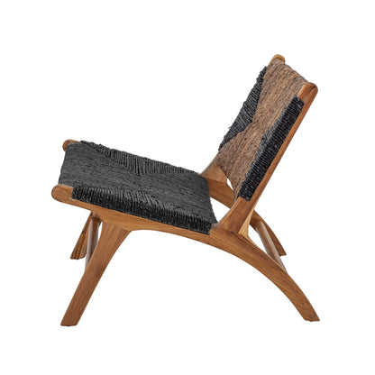 Creative Collection Grant Loungestol, Sort, Teak