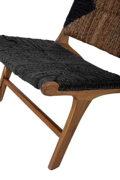 Creative Collection Grant Loungestol, Sort, Teak