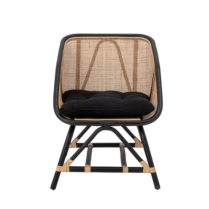 Bloomingville Loue Loungestol, Sort, Rattan