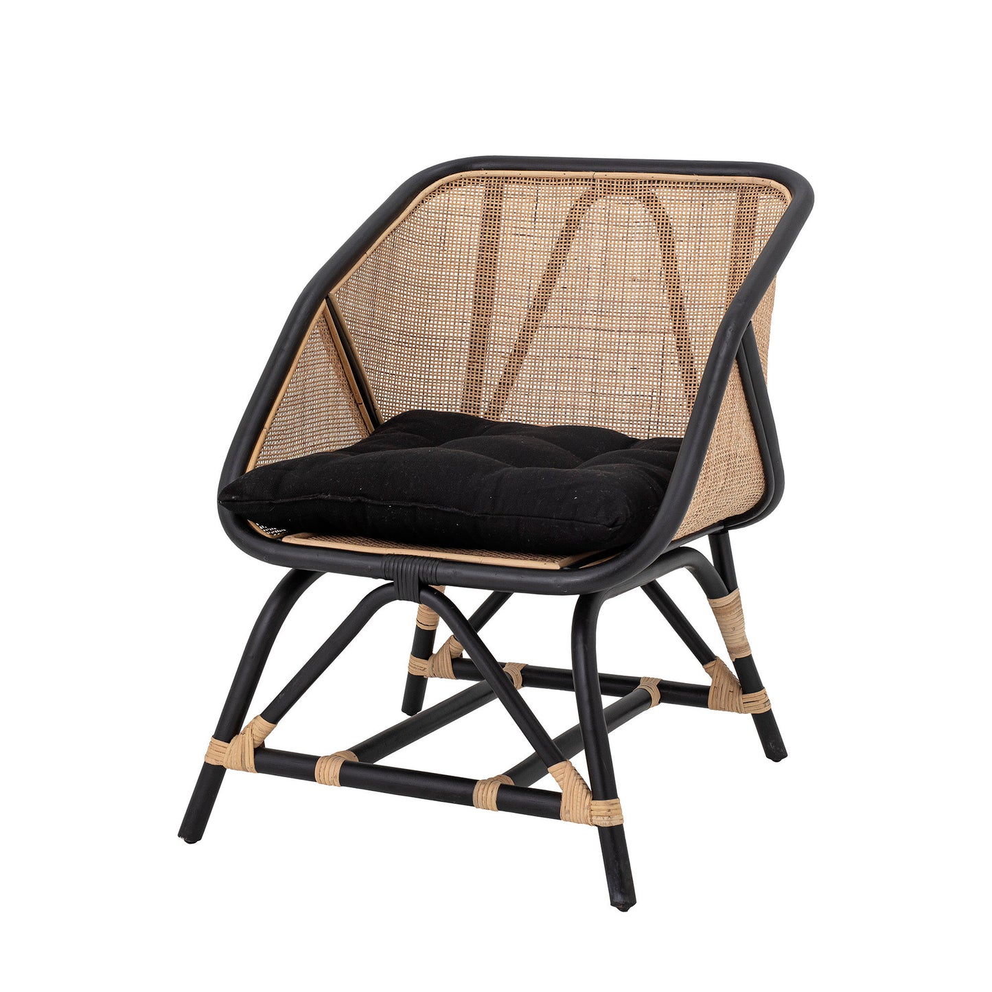 Bloomingville Loue Loungestol, Sort, Rattan