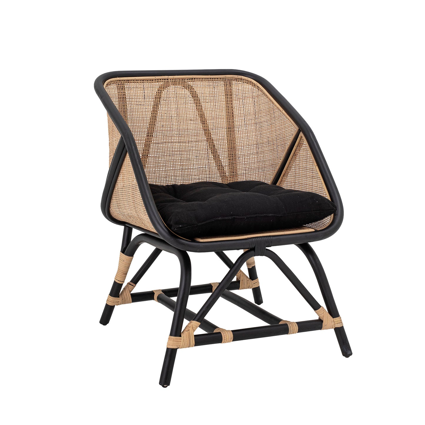 Bloomingville Loue Loungestol, Sort, Rattan