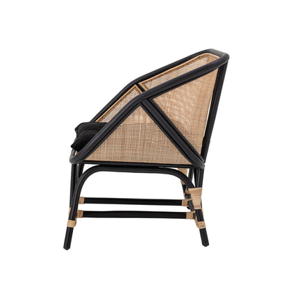 Bloomingville Loue Loungestol, Sort, Rattan