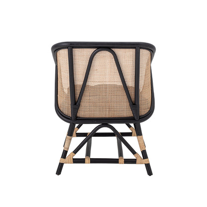 Bloomingville Loue Loungestol, Sort, Rattan