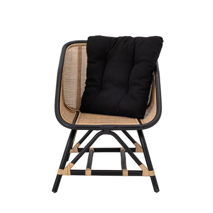 Bloomingville Loue Loungestol, Sort, Rattan