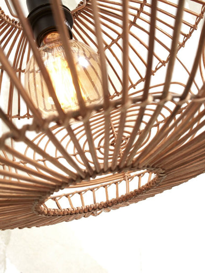 Good & Mojo Gulvlampe Madeira bambus nat. h.176cm/skærm rattan dia.48xh.30cm. nat.