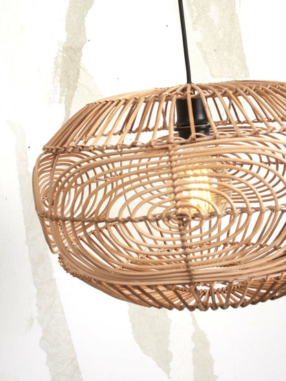 Good & Mojo Gulvlampe Madeira bambus nat. h.176cm/skærm rattan dia.48xh.30cm. nat.