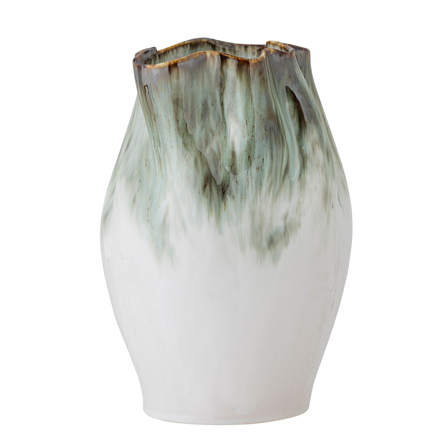 Bloomingville Nisha Vase, Grøn, Stentøj