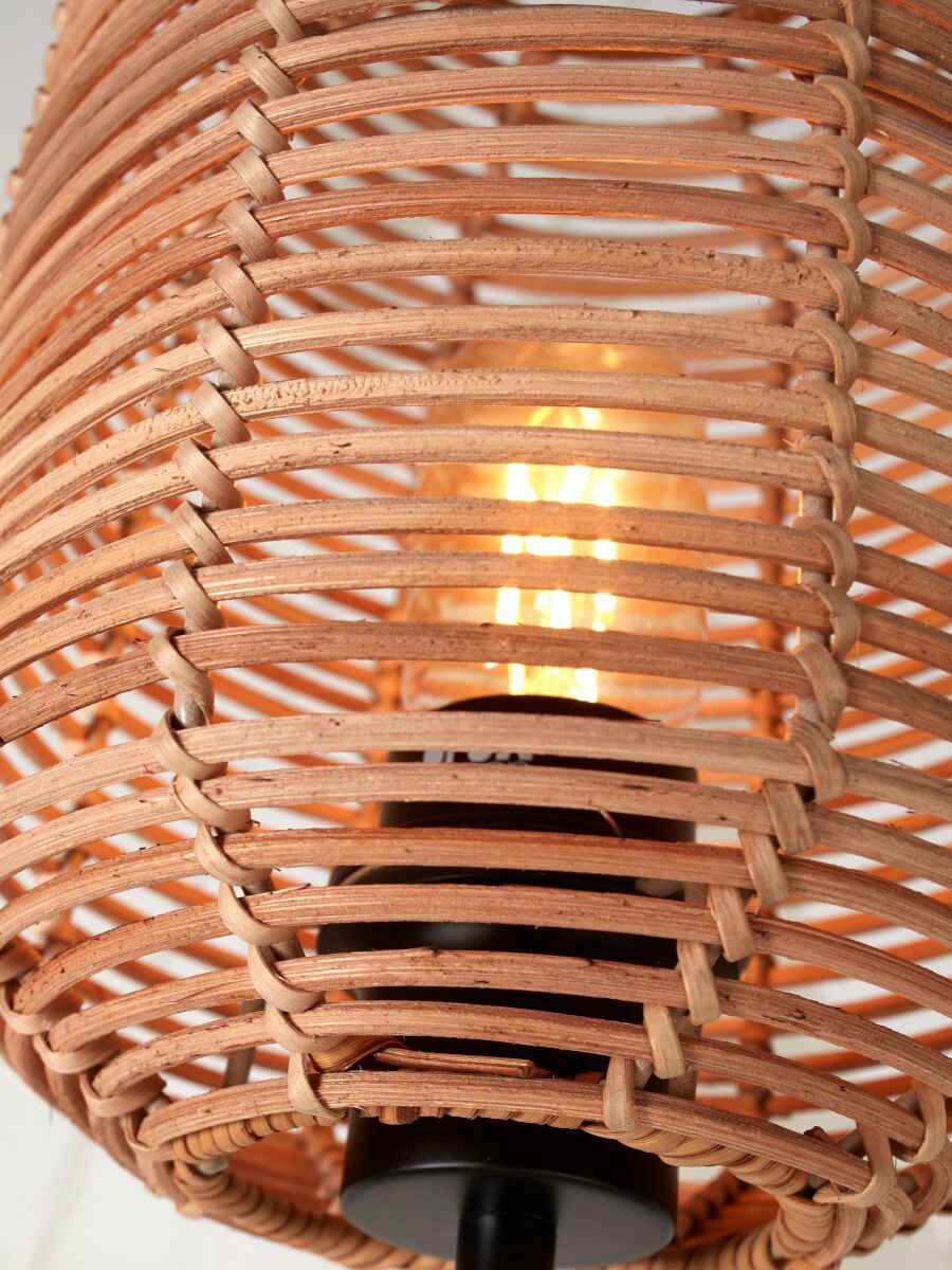 Good & Mojo Bordlampe Tanami bambus nat. h.45cm/rør dia.18xh.25cm rattan. nat.