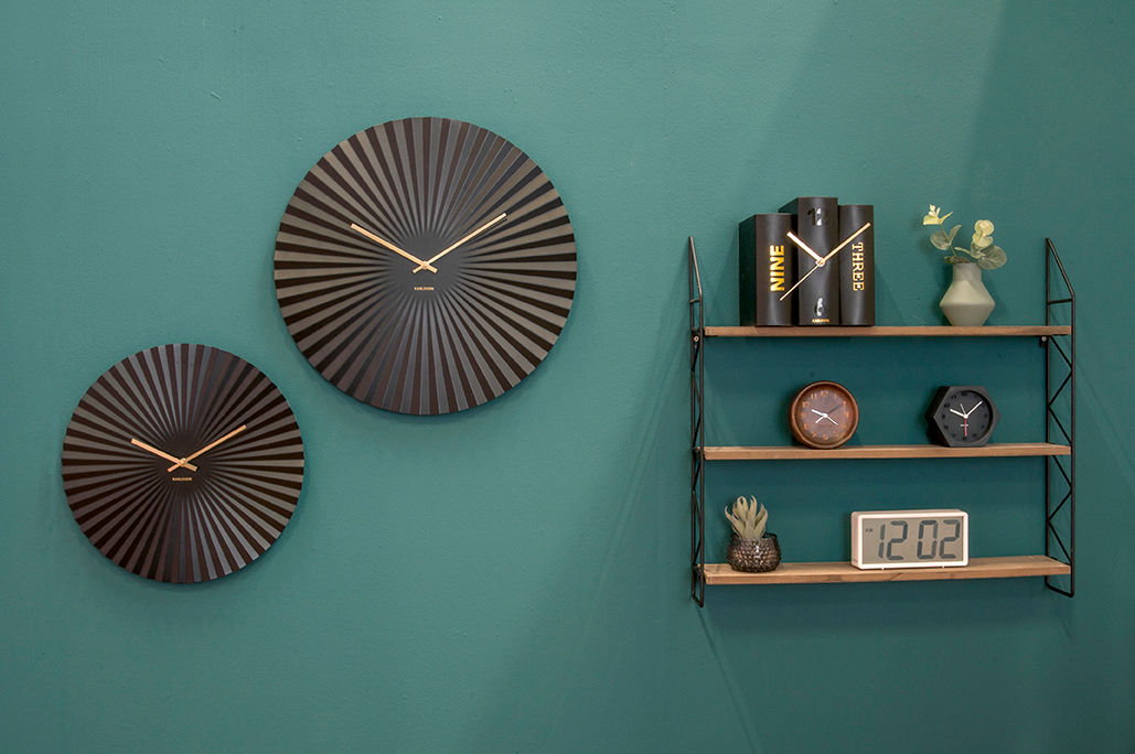 Karlsson Table clock Book black paper