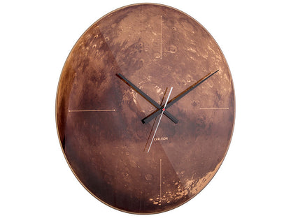 Karlsson Wall clock Mars copper mirror glass, silent movem.