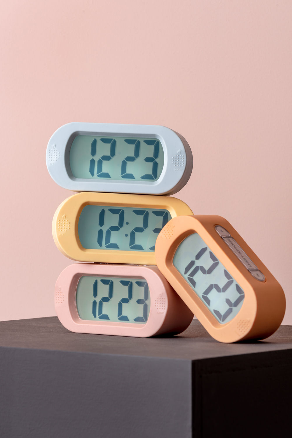 Karlsson Alarm clock Gummy rubberized soft blue