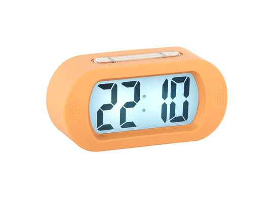 Karlsson Alarm clock Gummy rubberized soft orange