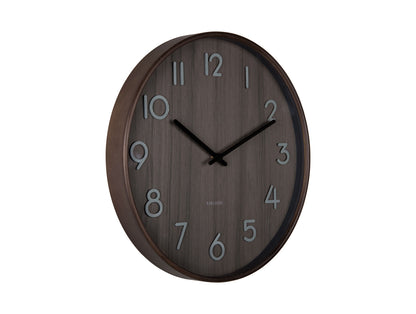 Karlsson Wall clock Pure medium walnut wood