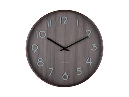 Karlsson Wall clock Pure medium walnut wood