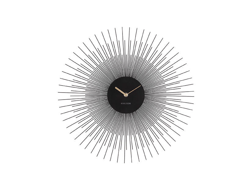 Karlsson Wall clock Peony steel black