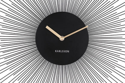 Karlsson Wall clock Peony steel black