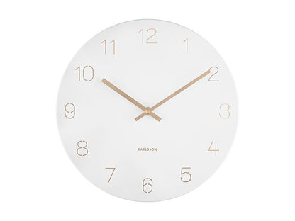 Karlsson Wall clock Charm engraved numbers small white