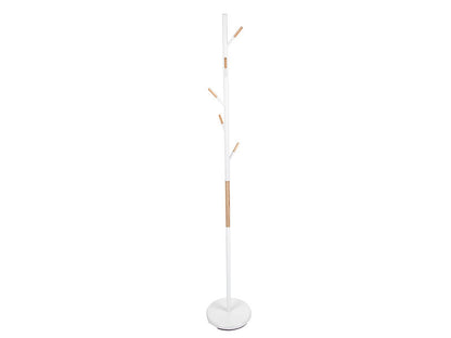 Leitmotiv Coat rack Fushion white w. rubber wood