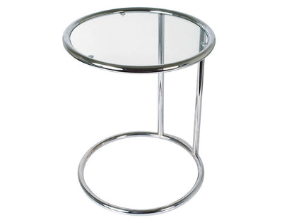 Leitmotiv Side table glass w steel chrome