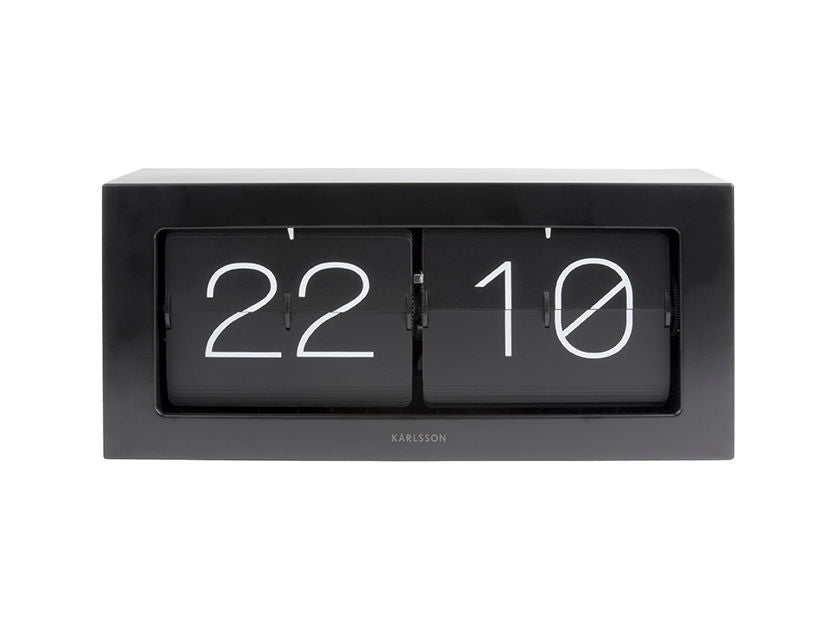 Karlsson Wall / Table clock Boxed Flip XL matt black