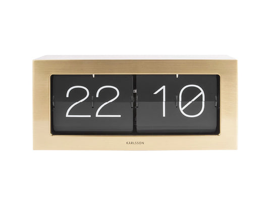 Karlsson Wall / Table clock Boxed Flip XL brushed gold