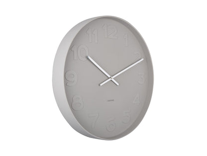 Karlsson Wall clock Mr. Grey numbers large, warm grey