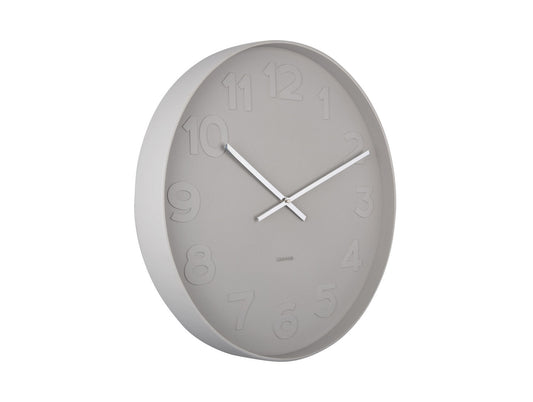 Karlsson Wall clock Mr. Grey numbers large, warm grey