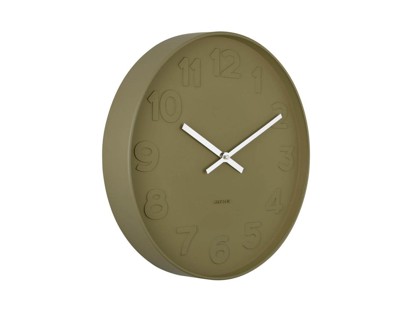 Karlsson Wall clock Mr. Green numbers, moss green