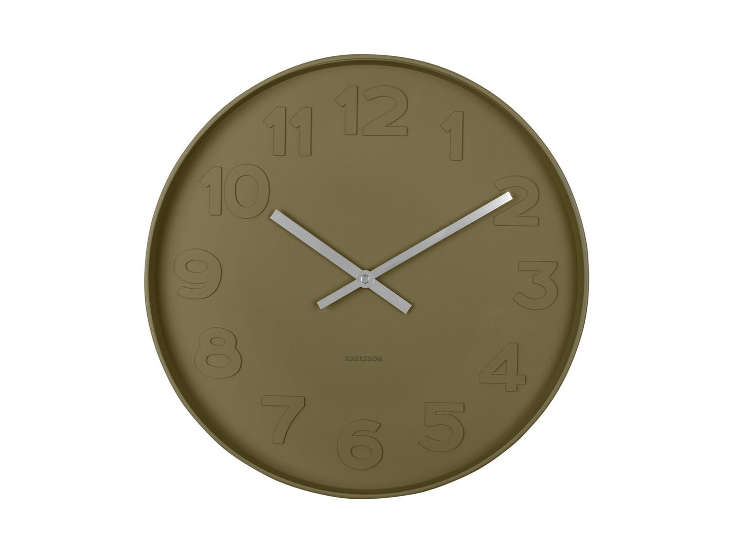 Karlsson Wall clock Mr. Green numbers, moss green