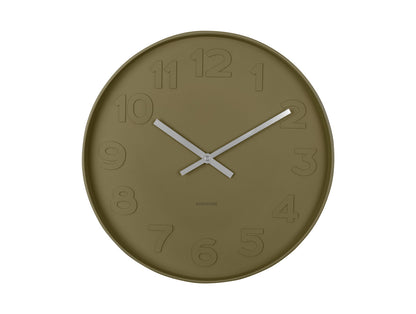 Karlsson Wall clock Mr. Green numbers, moss green