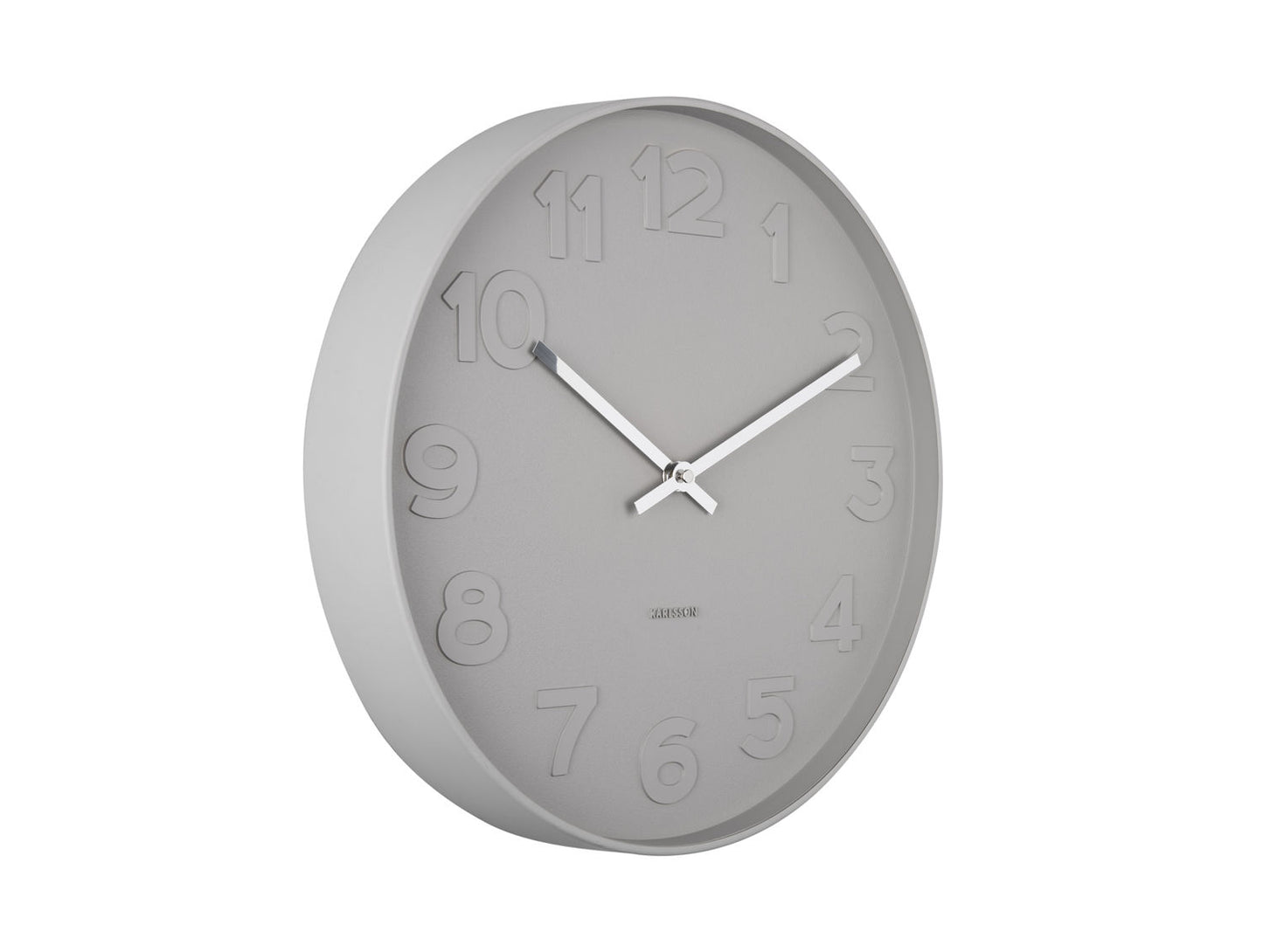 Karlsson Wall clock Mr. Grey numbers, warm grey