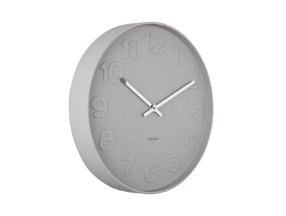 Karlsson Wall clock Mr. Grey numbers, warm grey