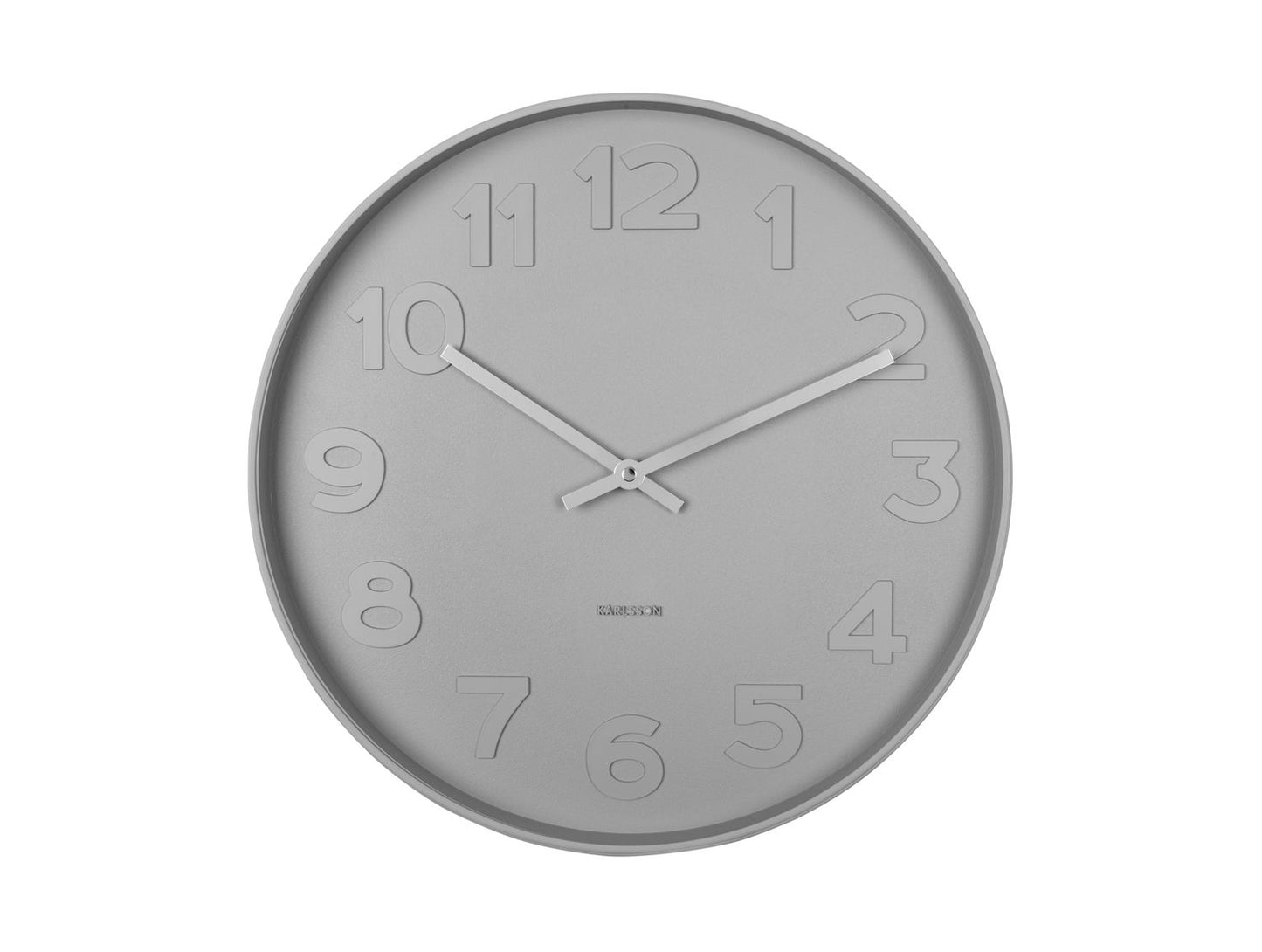 Karlsson Wall clock Mr. Grey numbers, warm grey