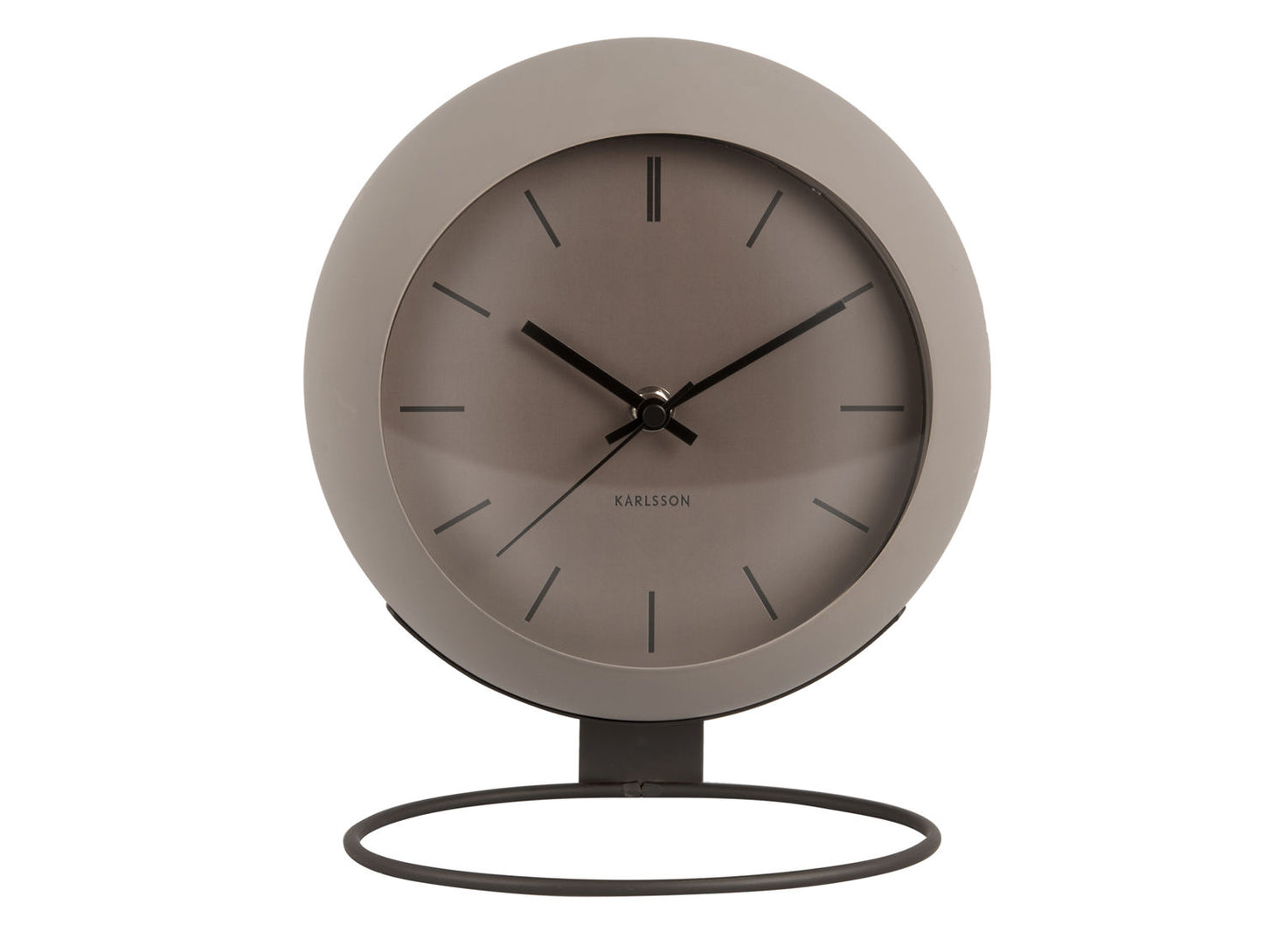 Karlsson Table clock Nirvana Globe dark warm grey