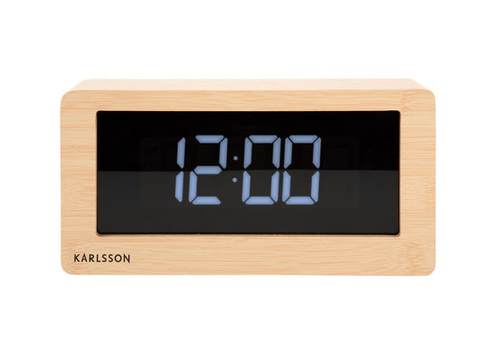 Karlsson Table clock Boxed LED light wood veneer