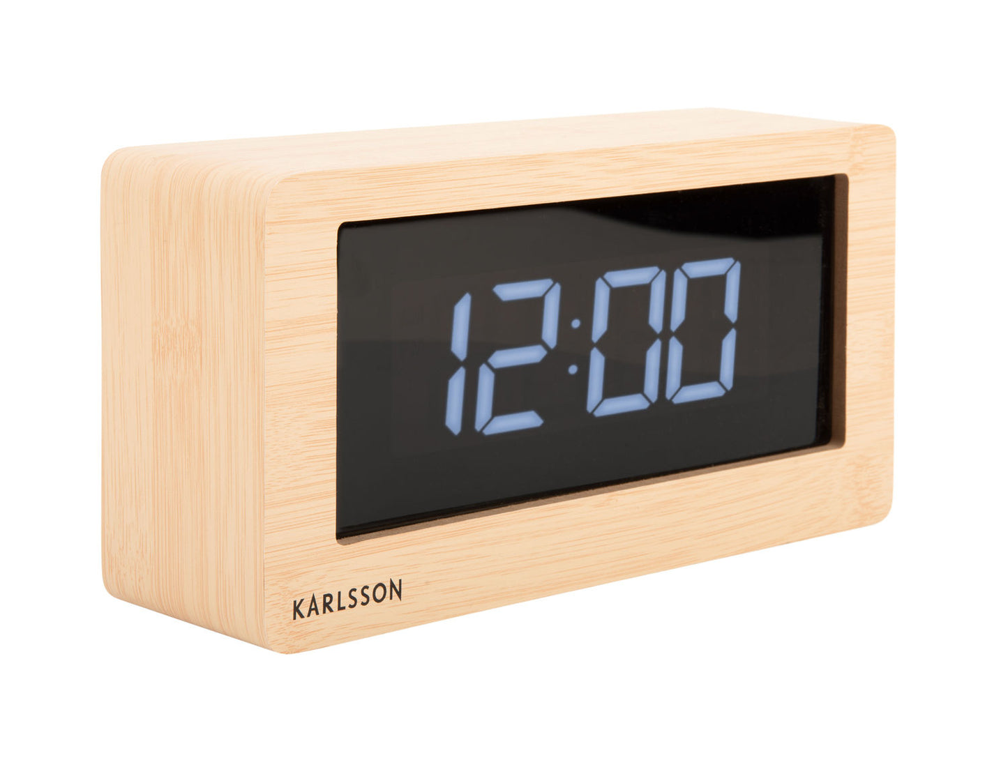 Karlsson Table clock Boxed LED light wood veneer