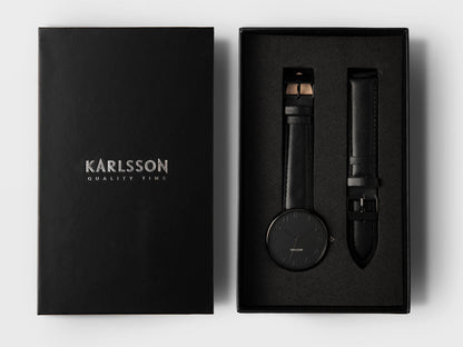 Karlsson Watch Mr. Black for men steel black