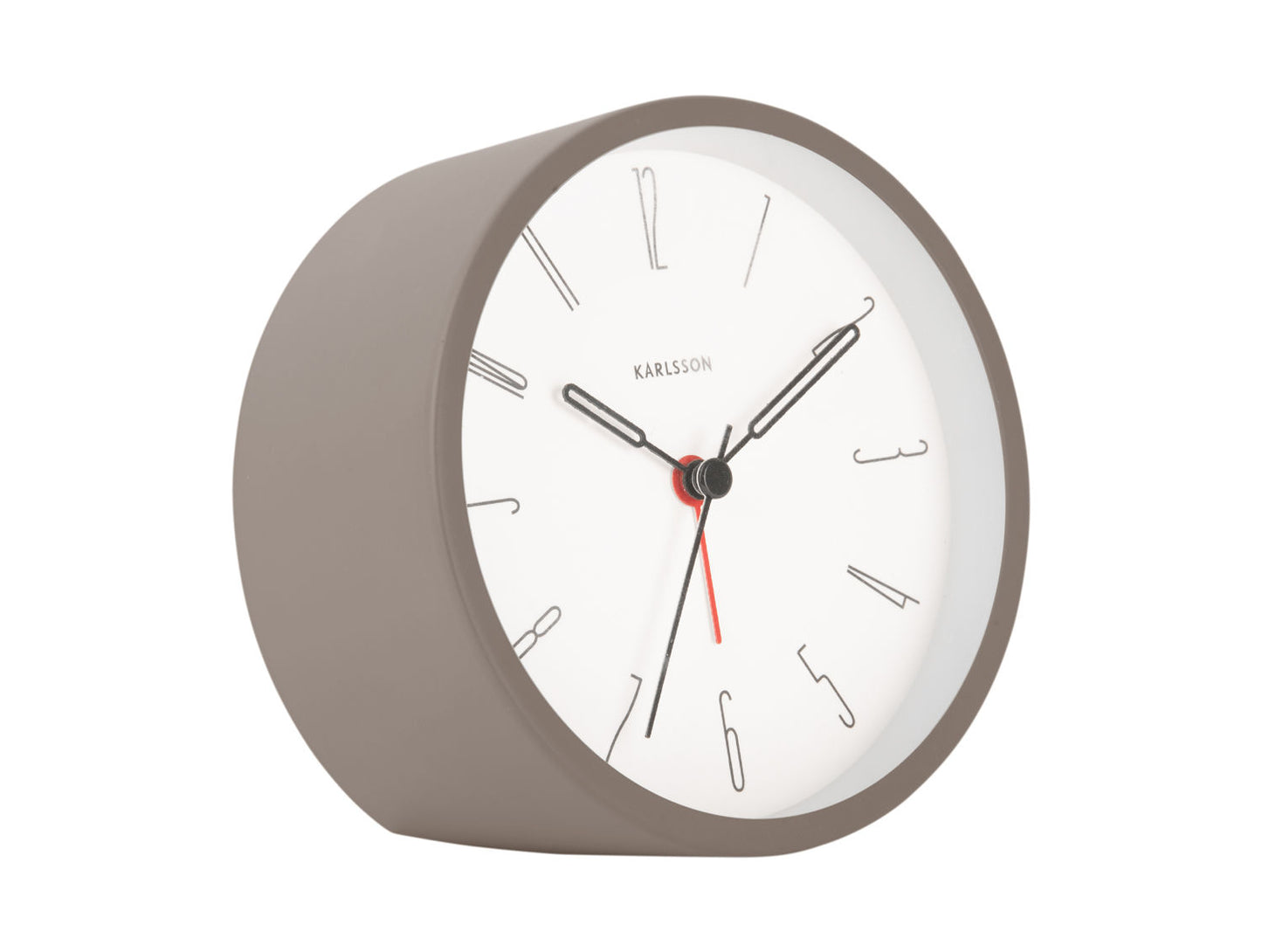 Karlsson Alarm clock Belle Numbers iron warm grey