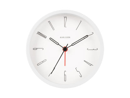 Karlsson Alarm clock Belle Numbers iron white