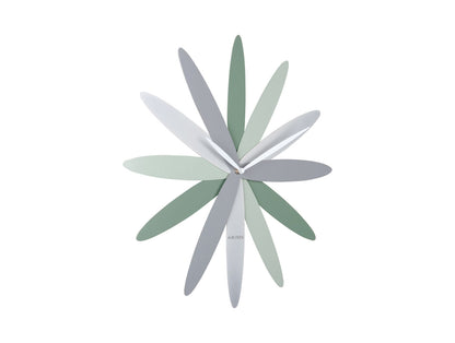 Karlsson Wall clock Bloom metal green tones