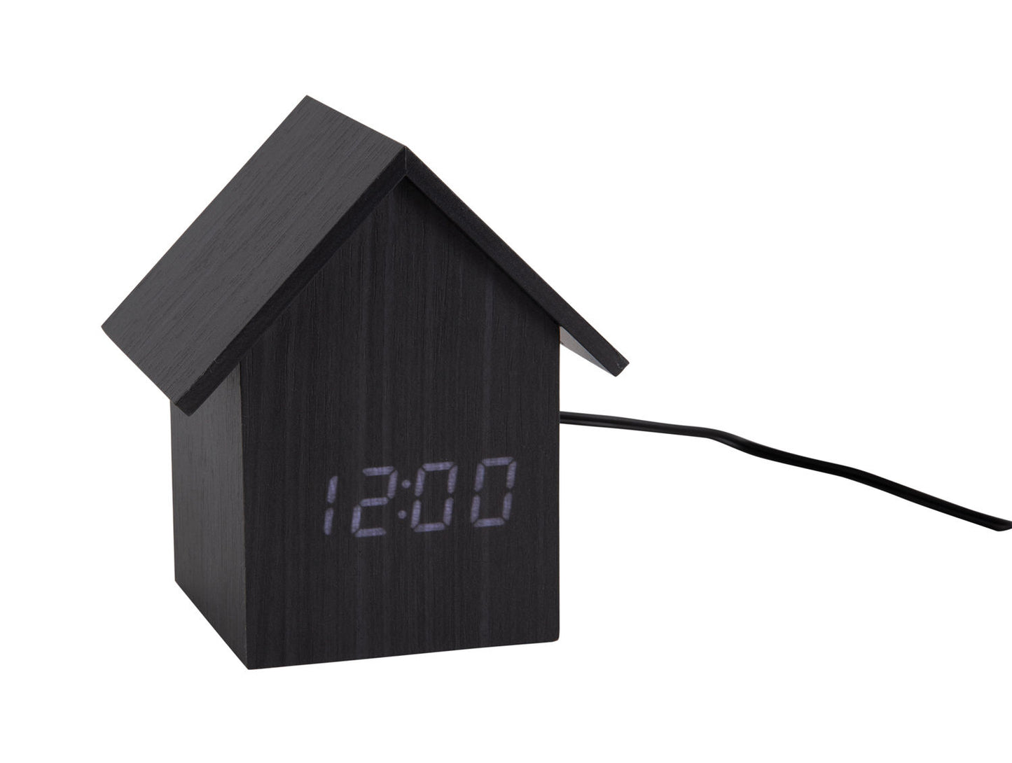 Karlsson Alarm clock House LED black veneer