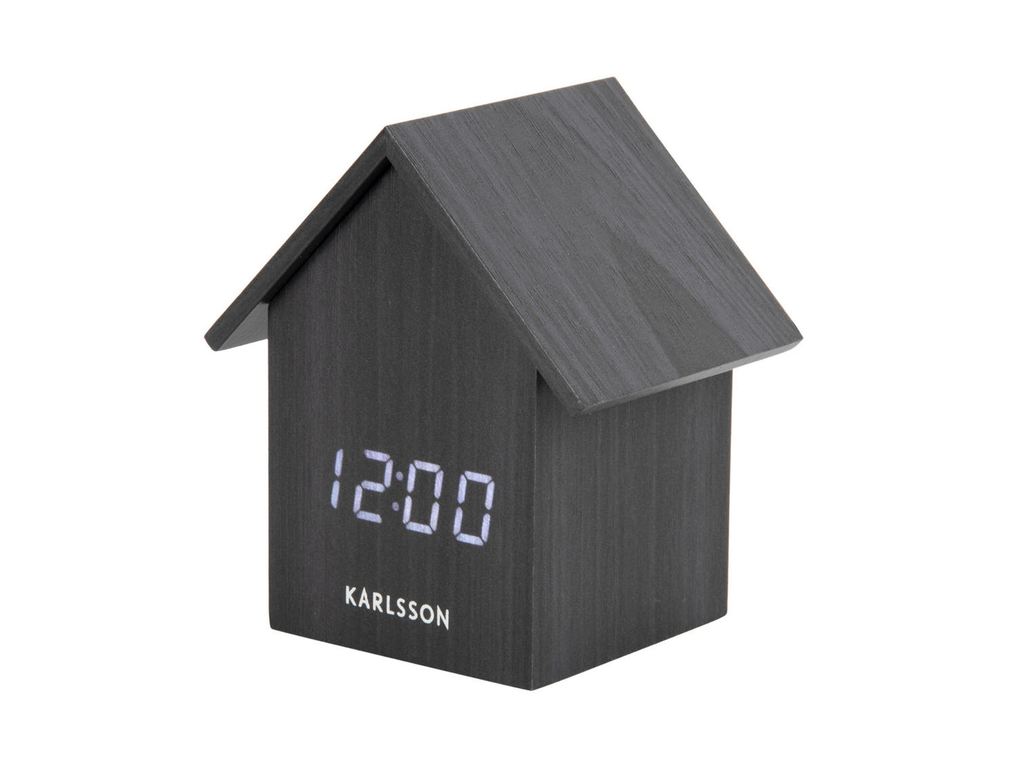 Karlsson Alarm clock House LED black veneer