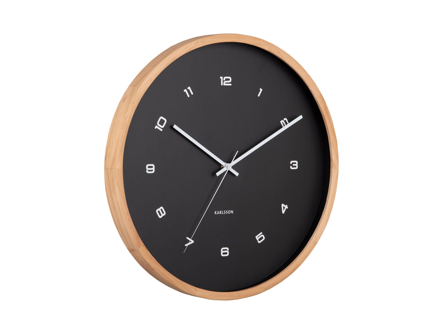 Karlsson Wall clock Modesta light wood black