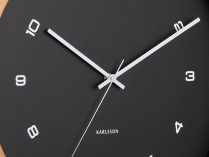 Karlsson Wall clock Modesta light wood black